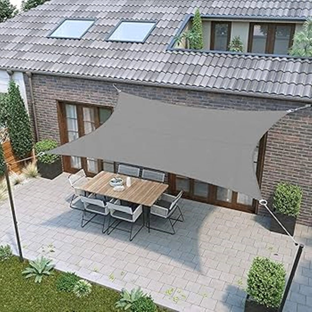 Trade Shop - Vela Tenda Quadrata Parasole Protezione Sole Ombreggiatura Giardino 3x3mt Grigio 222584 -