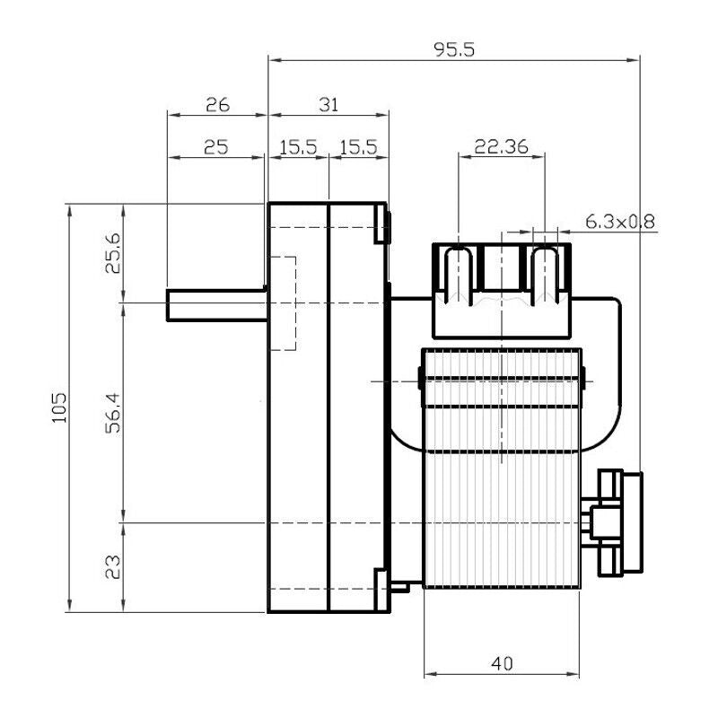 MRicambistufeapellet OTORIDUTTORE PELLET KENTA K917 - 8.5 RPM 230V - 50W CON ALBERO X JOLLY MECC
