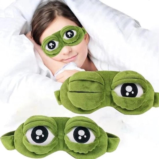 2 pezzi di maschera da sonno con occhi di cartone maschera per occhi 3D copertura di peluche maschera da sonno divertente regalo maschera per anime blocco della luce maschera da sonno per casa o viaggio