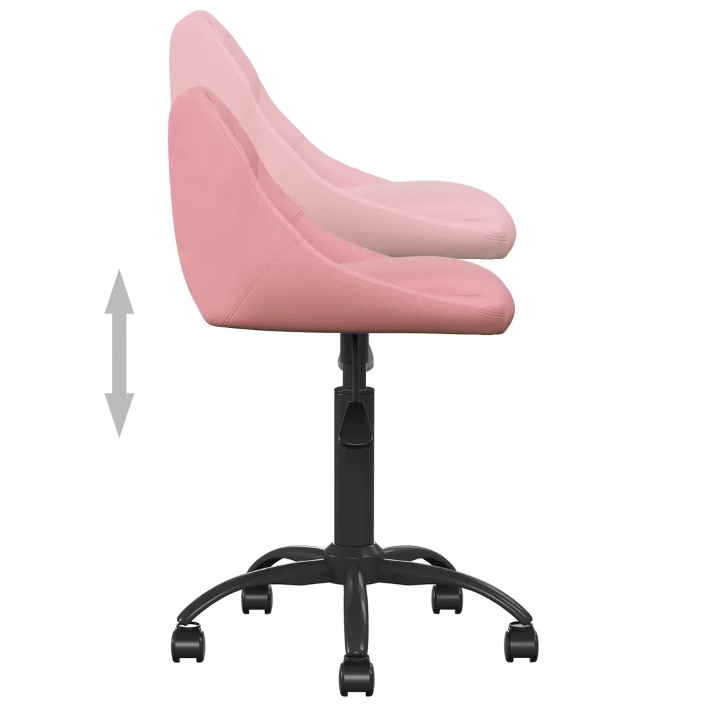 Sedia da Ufficio Rosa in Velluto