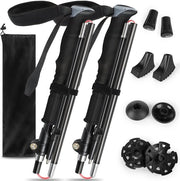 Opvougbili Stanghe da Camminata, Trekking Stanghe Telescopiche Ultralight, Regolabili da 110 a 130 cm, Stanghe da Camminata da Nordic Walking in Alluminio per Donna e Uomo con 8 Stanghe e Dampened di Gomma per Trekking