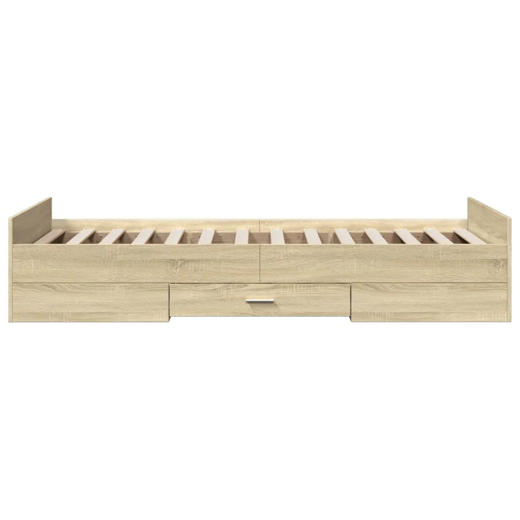 Giroletto Cassetti Rovere Sonoma 90x190 cm Legno Multistrato 3280344