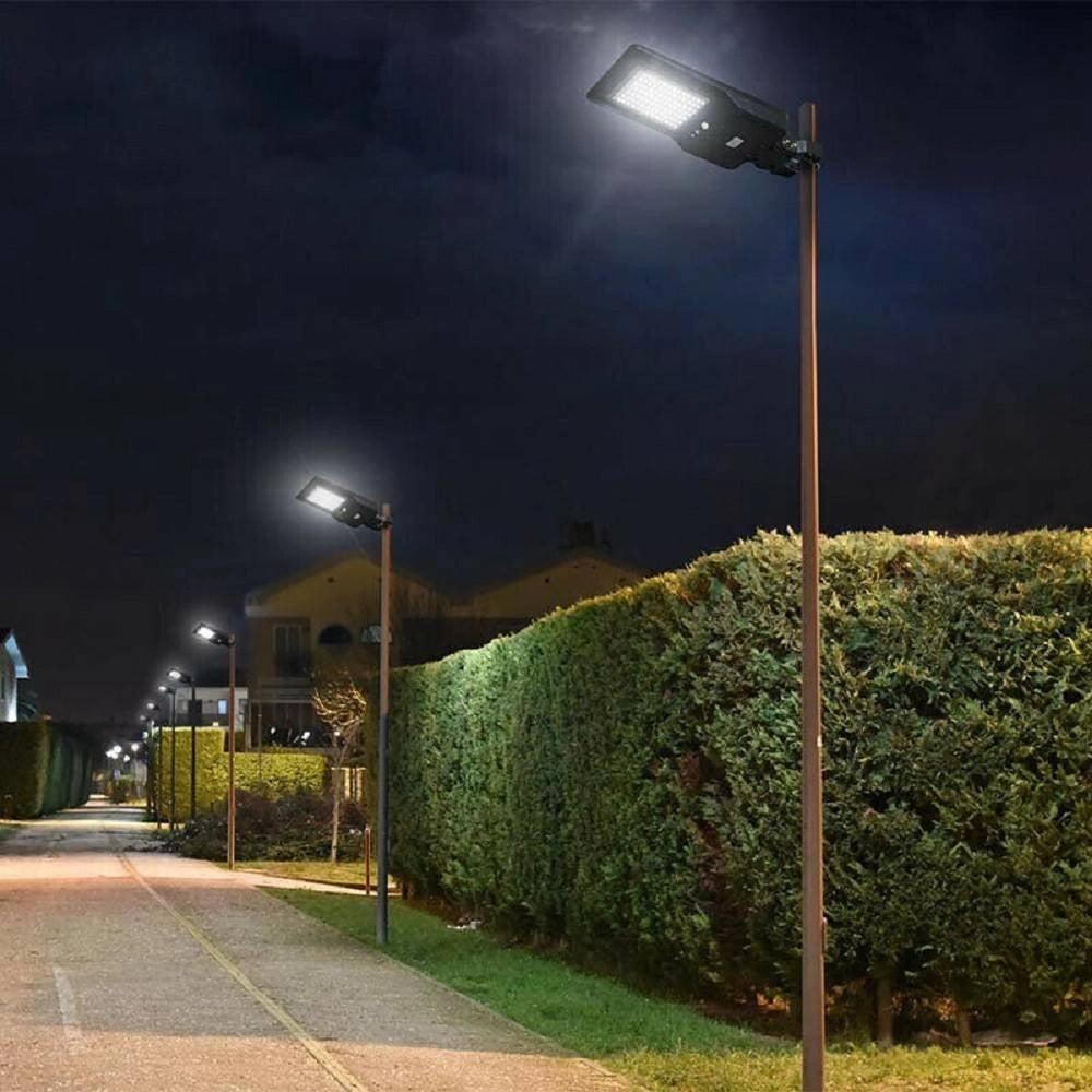 Trade Shop - Lampione Stradale 60 W Con Pannello Solare Faro Con Crepuscolare Ip65 So-60w-ss -