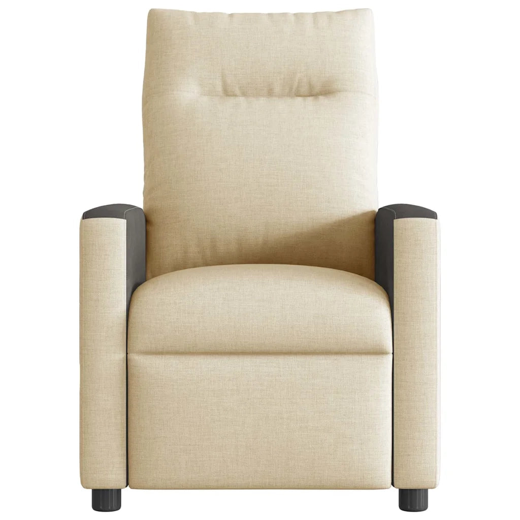 Divano Sedia-Poltrona Reclinabile in Tessuto Crema 394102