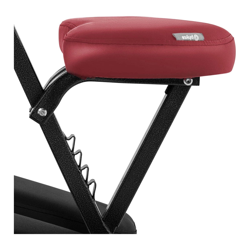 Poltrona massaggiante professionale trasportabile pieghevole con seduta regolabile (struttura: acciaio, rivestimento: PVC, portata: 130 kg, borsa inclusa) 14_0007737