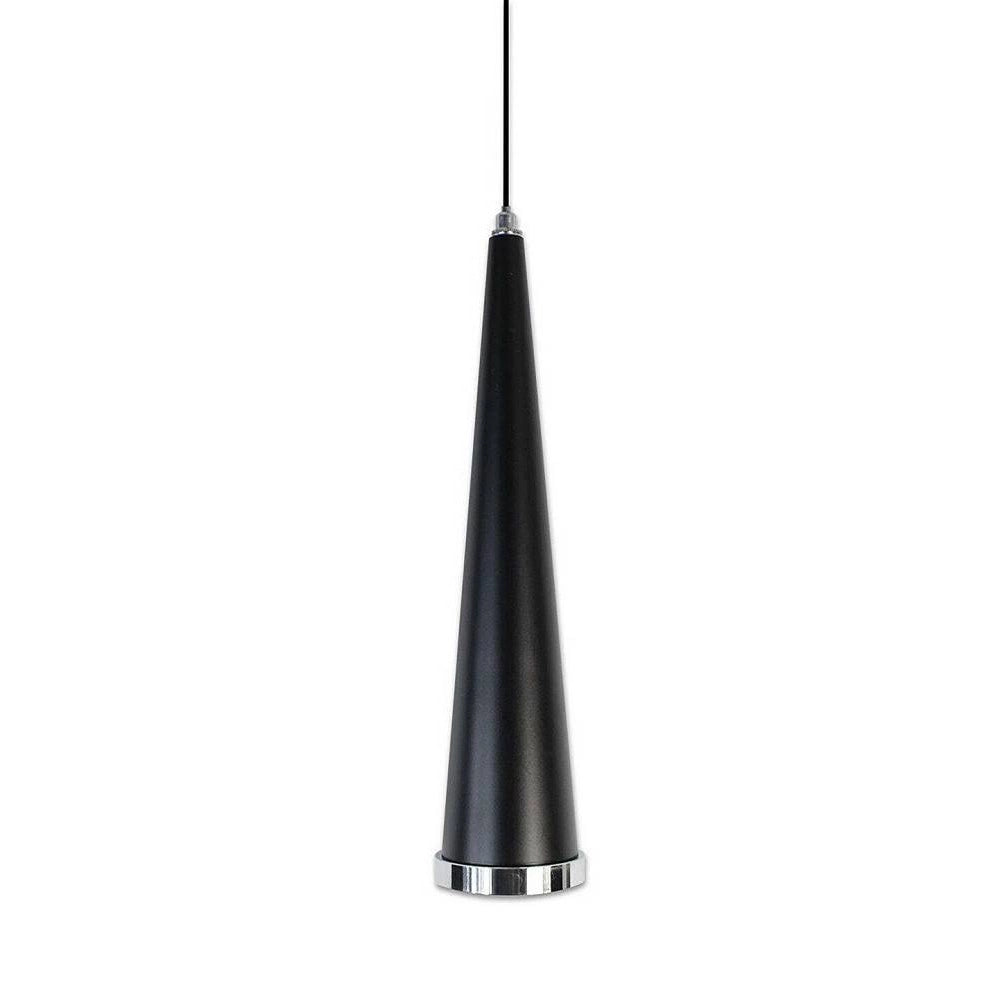 Trade Shop - Lampadario Da Soffitto A Sospensione Plafoniera Conica Lampada Sospesa Gu10 B07 - Nero