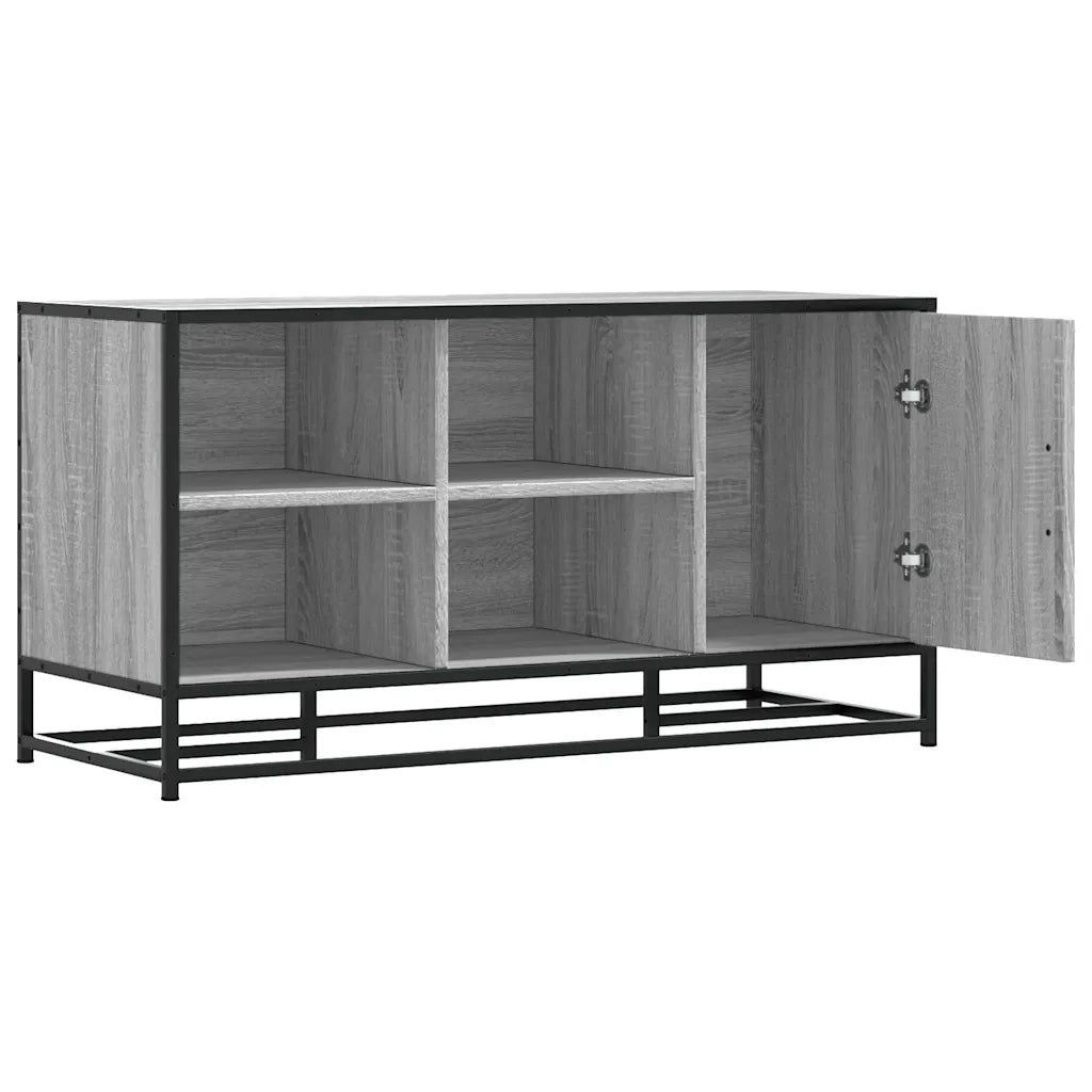 vidaXL Scarpiera Grigia Sonoma 100x40x53,5 cm in Truciolato e Metallo