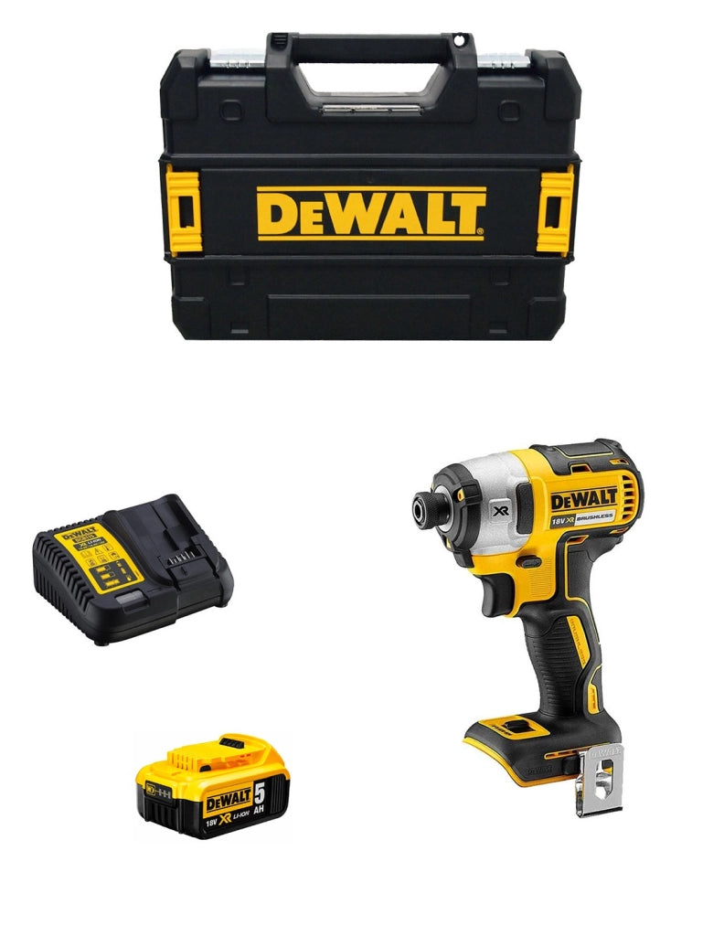 Avvitatore ad Impulsi DeWALT DCF887P1 (1 x 5,0 Ah + DCB115 + TSTAK II)