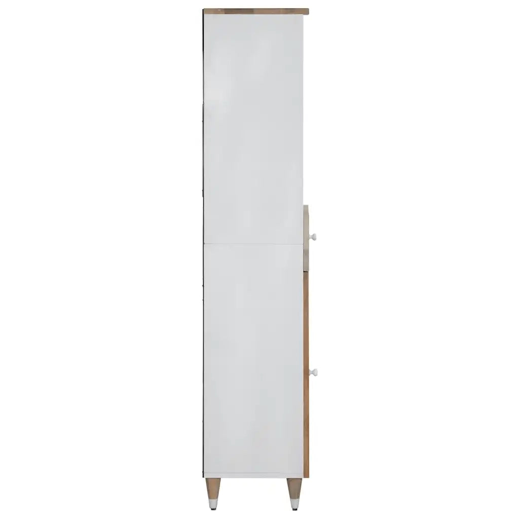 Mobile da Bagno 38x33,5x160 cm in Legno Massello di Mango