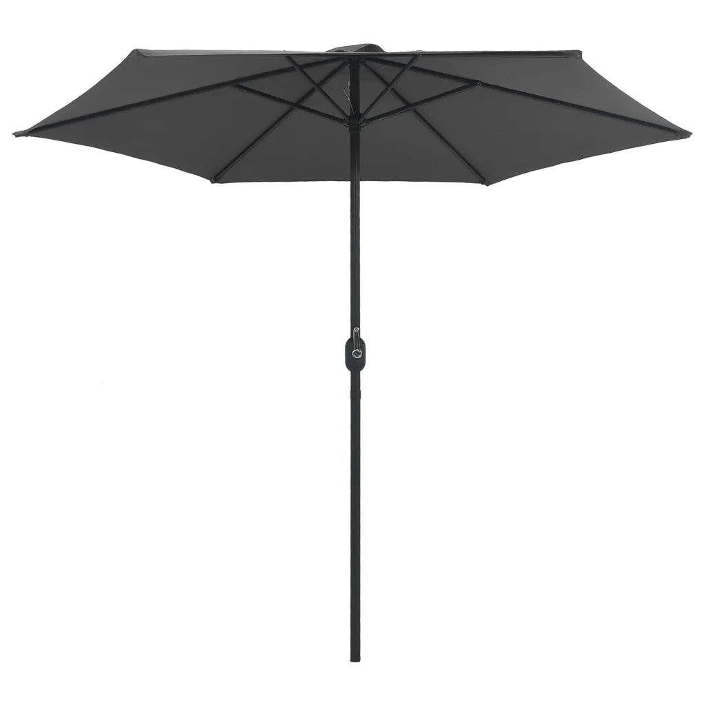 Ombrellone da Esterni-Ombrello da giardino con Palo in Alluminio 270x246cm Antracite
