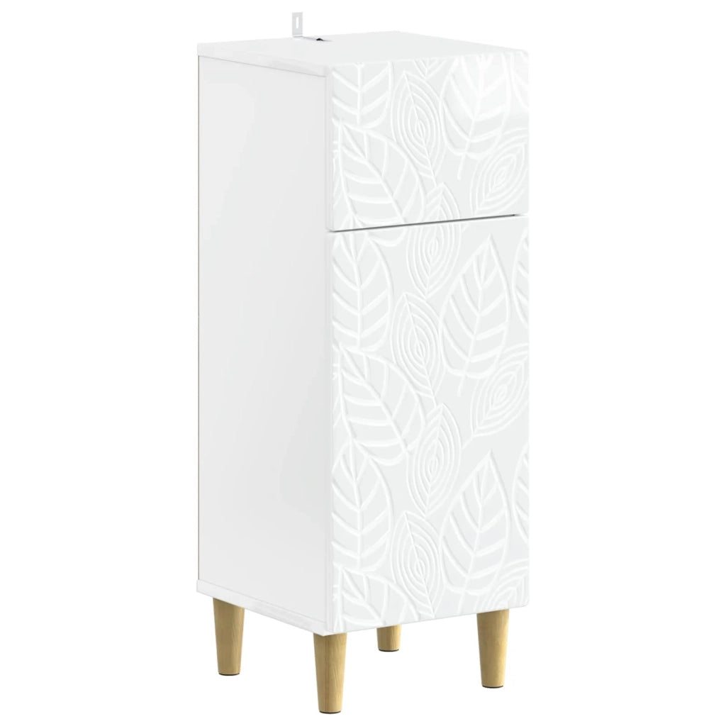 Mobiletto da Bagno DELFT Bianco Lucido 30 x 31 x 80 cm 897049