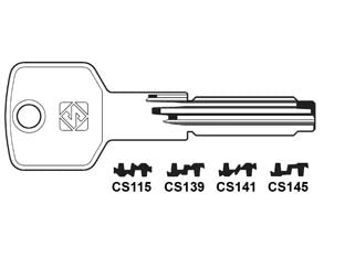 CHIAVI PUNZONATE PER CILINDRI CISA 6+7 SPINE- - CS145 - 5 pezzi SILCA