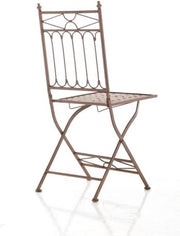 Sedia Pieghevole con Sedile Metallico - Altezza 48cm - Sedia Pieghevole - Sedia da Caffè - Pieghevole - Sedia da Campeggio - Sedia da Giardino