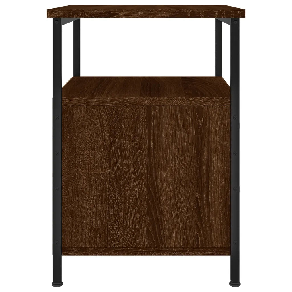 Comodini 2pz Rovere Marrone 34x35,5x50 cm in Legno Multistrato 826022