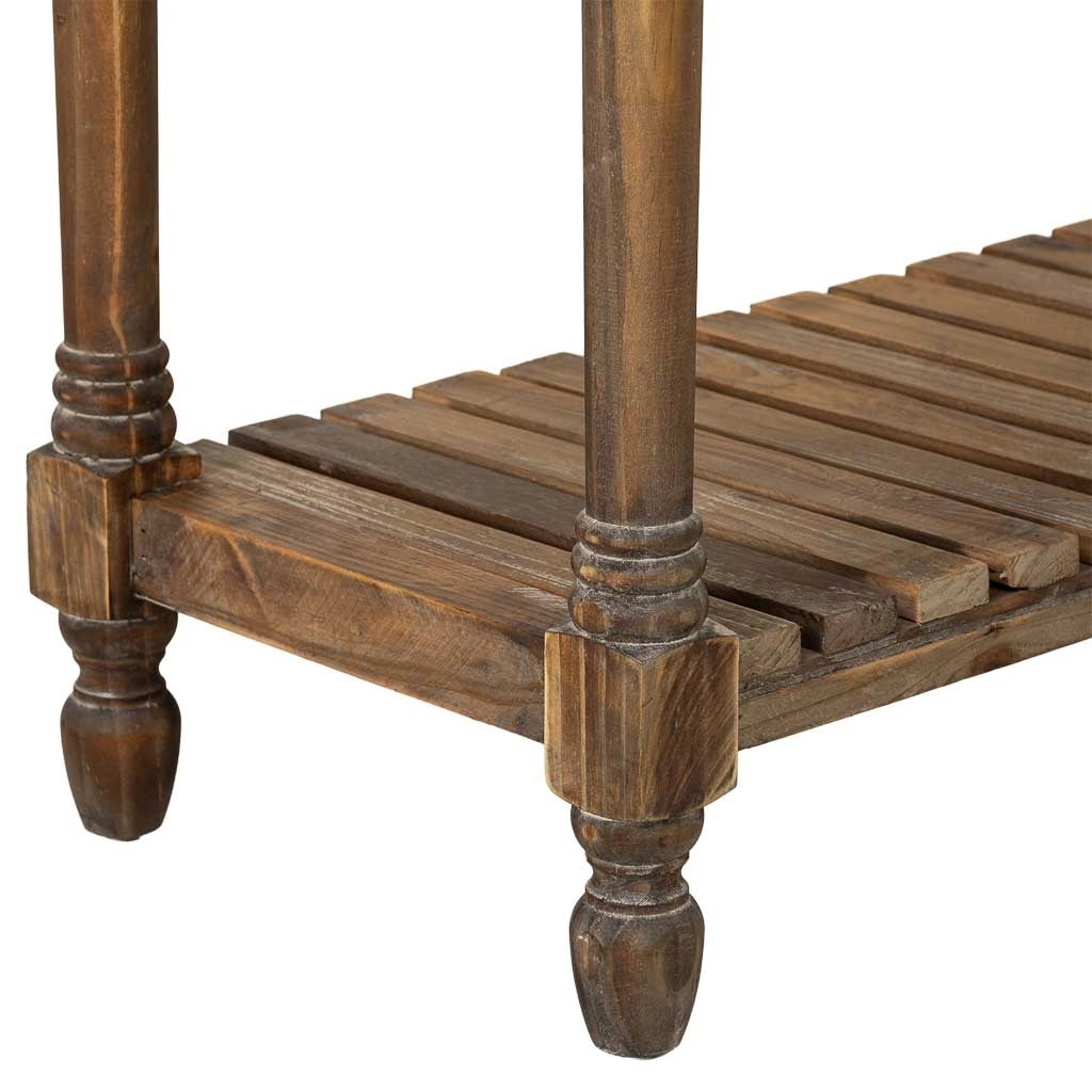 Tavolino da ingresso in legno con 3 cassetti 120x38x81h cm