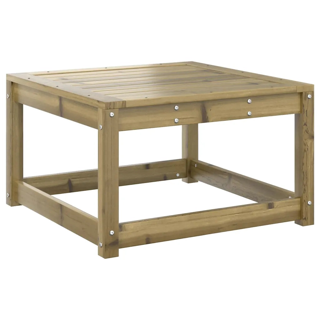 Poggiapiedi da Giardino con Cuscino in Legno Impregnato di Pino 844703