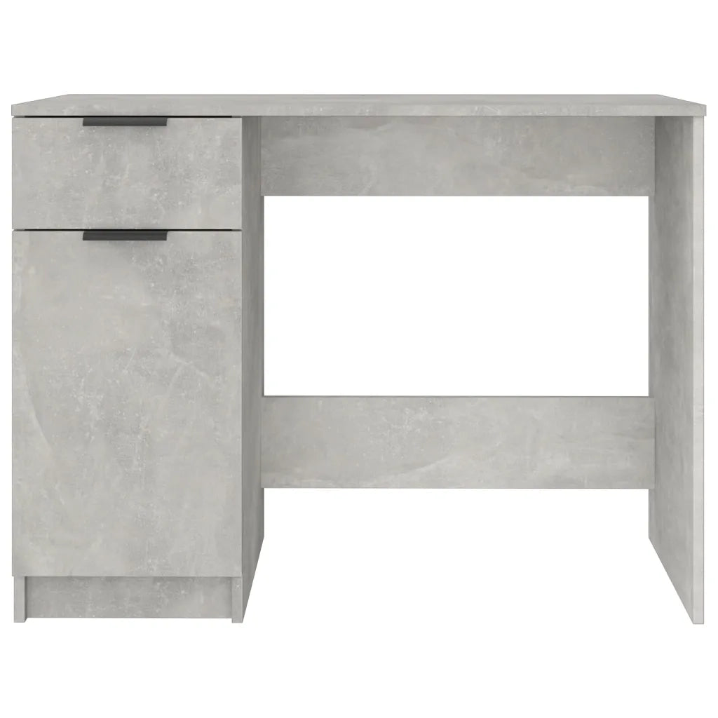 Scrivania | Tavolo da Ufficio Grigio Cemento 100x50x75 cm in Legno Multistrato