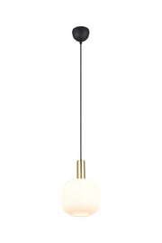 Lampada a sospensione Trio Diva nera ottone Ø20 E27