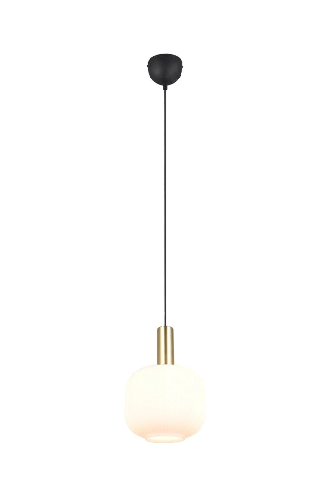 Lampada a sospensione Trio Diva nera ottone Ø20 E27