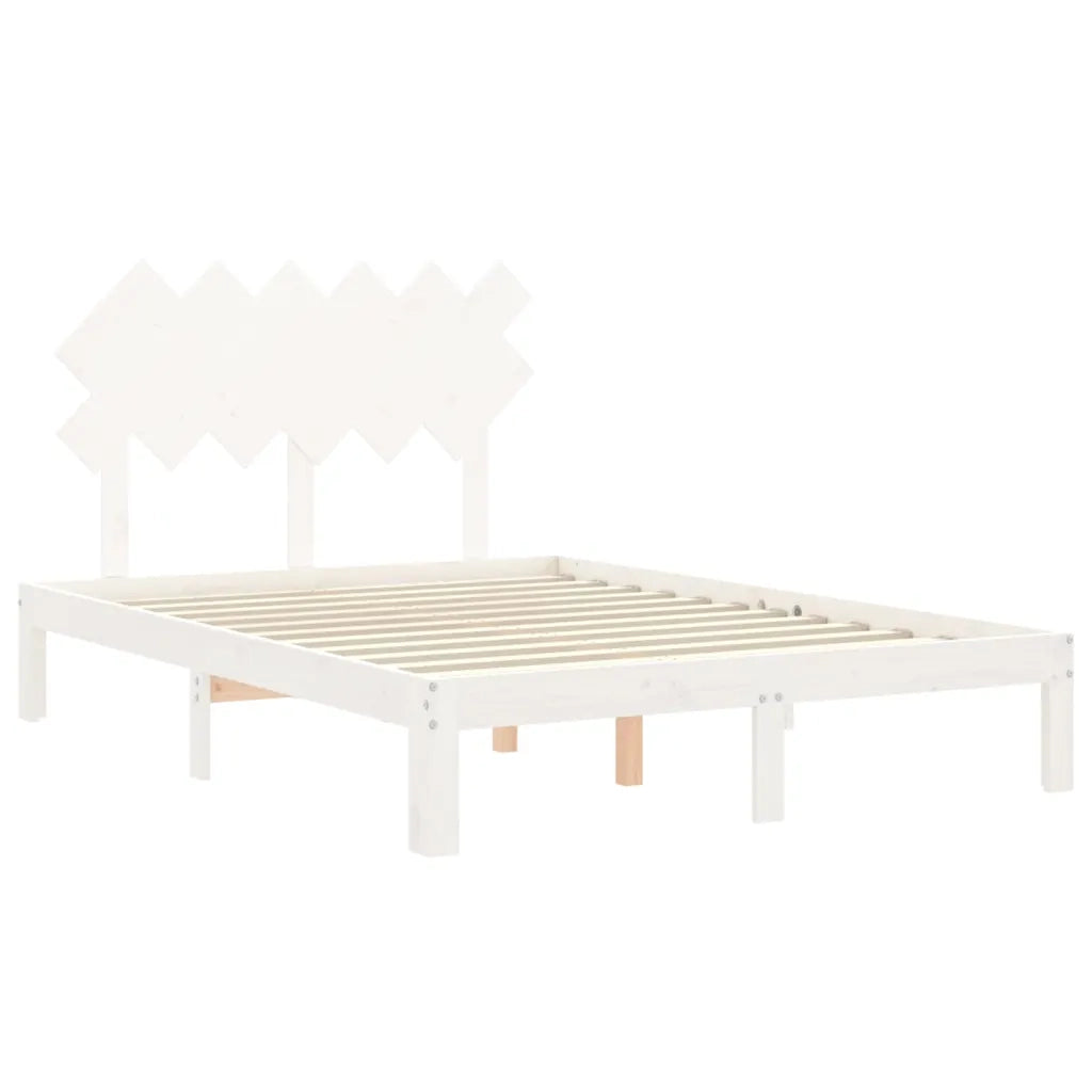 Giroletto con Testiera Bianco Small Double Legno Massello 3193697
