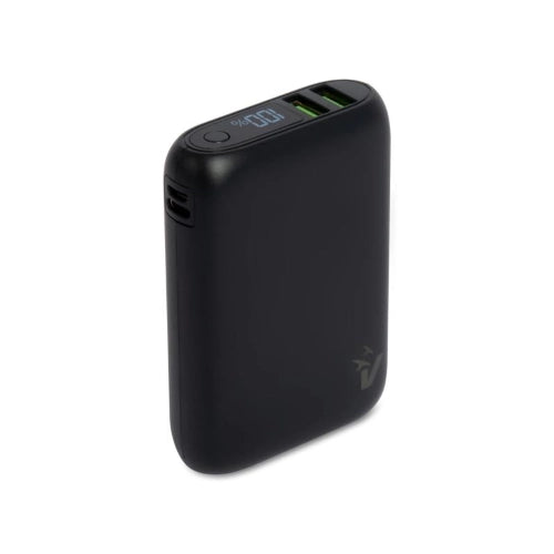 POWERBANK VPB-WP10BK CON SCHERMO LCD 10000 MAH USB E TYPE C QUICKCHARGE 3.0 NERO