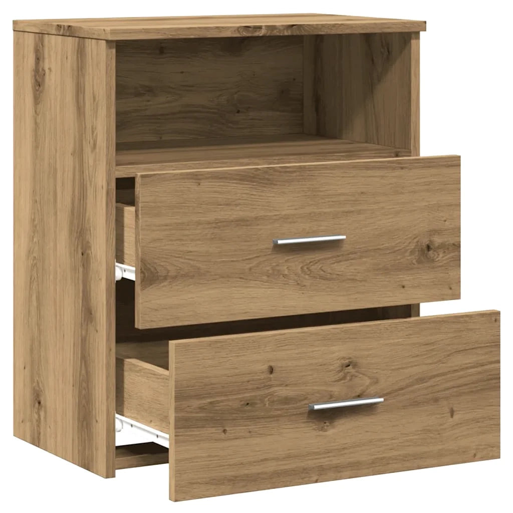 Comodino Rovere Artigianale 50x32x60 cm in Legno Multistrato 856566