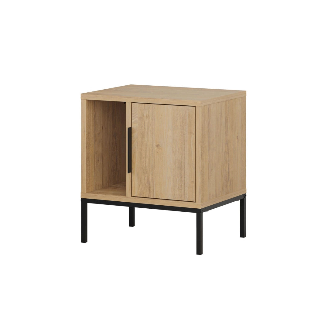 Comodino in legno "Glynn" - 45 x 35 x 50 cm - Marrone