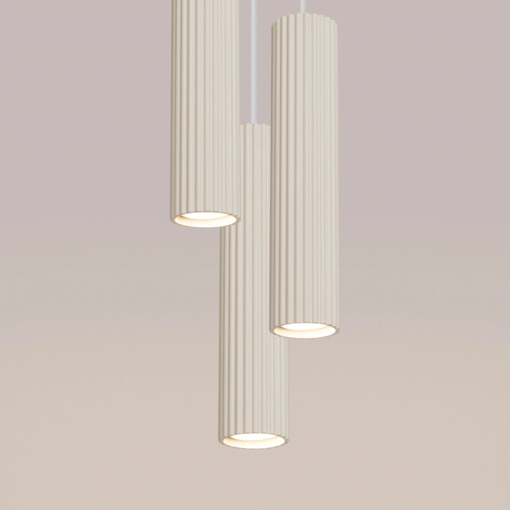 Lampada a sospensione moderna beige Ø20 3xGU10 GRAVIO