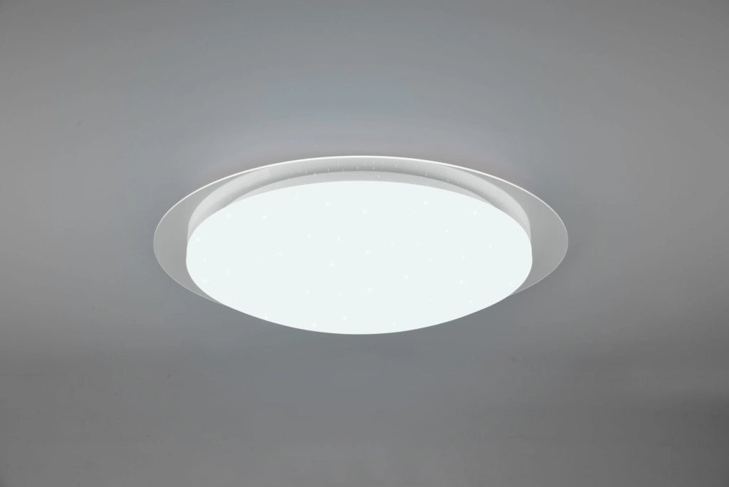 FRODENO H2O PLAFONIERA LED 18,5W 1900lm, 4000K STELLATA RGB CON TELECOMANDO MULTIFUNZIONE BORDO TRASPARENTE IP44 D. 48CM DIMMERABILE