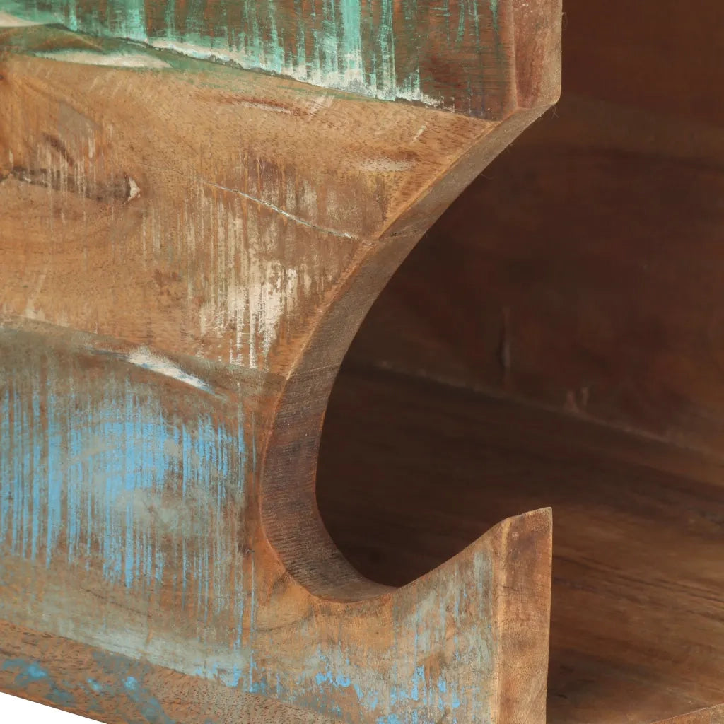 Supporto Bicicletta da Parete 35x25x25 cm in Legno di Recupero 320478