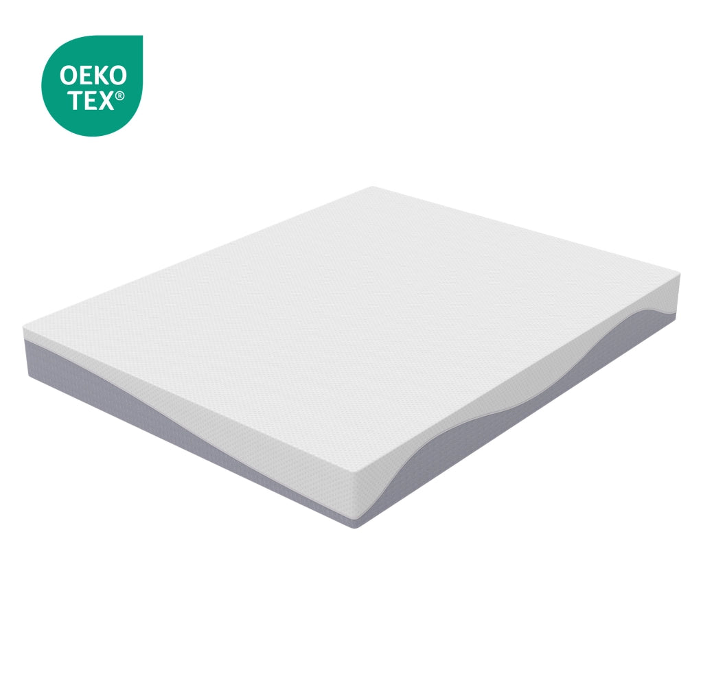 Materasso in schiuma reversibile H3/H4 con rivestimento sfoderabile; bianco e grigio