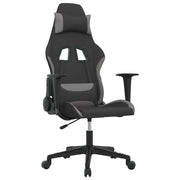 Sedia da Gaming | Sedia da e-sports Nero e Grigio Chiaro in Tessuto