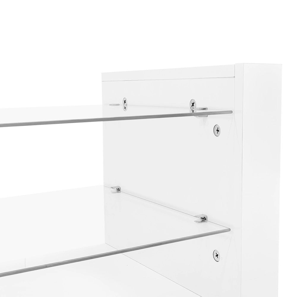 Mobile TV con LED e Vetro ¨C Xylo ¨C Nero Lucido, 181 cm, 2 Ante