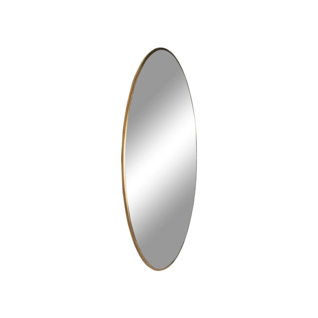 Specchio tondo da parete Jersey in acciaio color ottone o60 cm