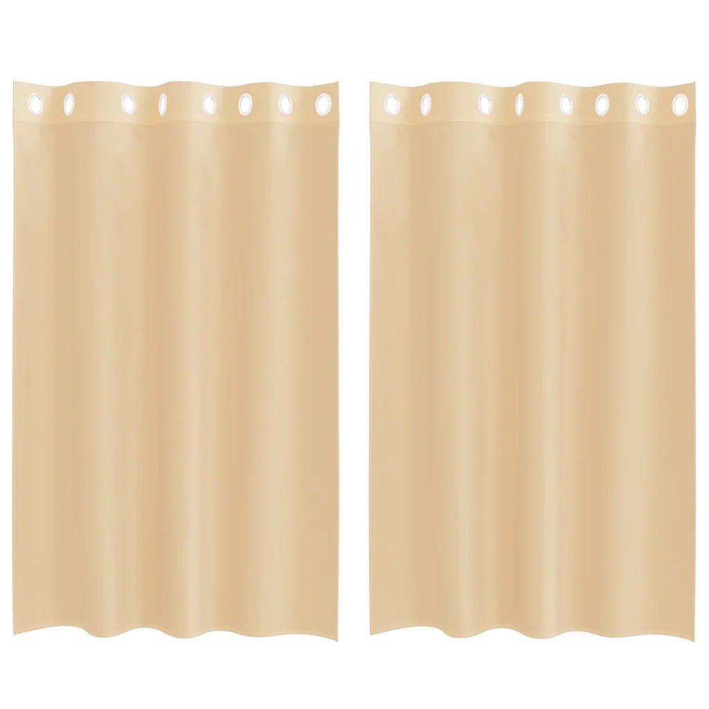 vidaXL Tende in Voile con Occhielli 2 pz Sabbia