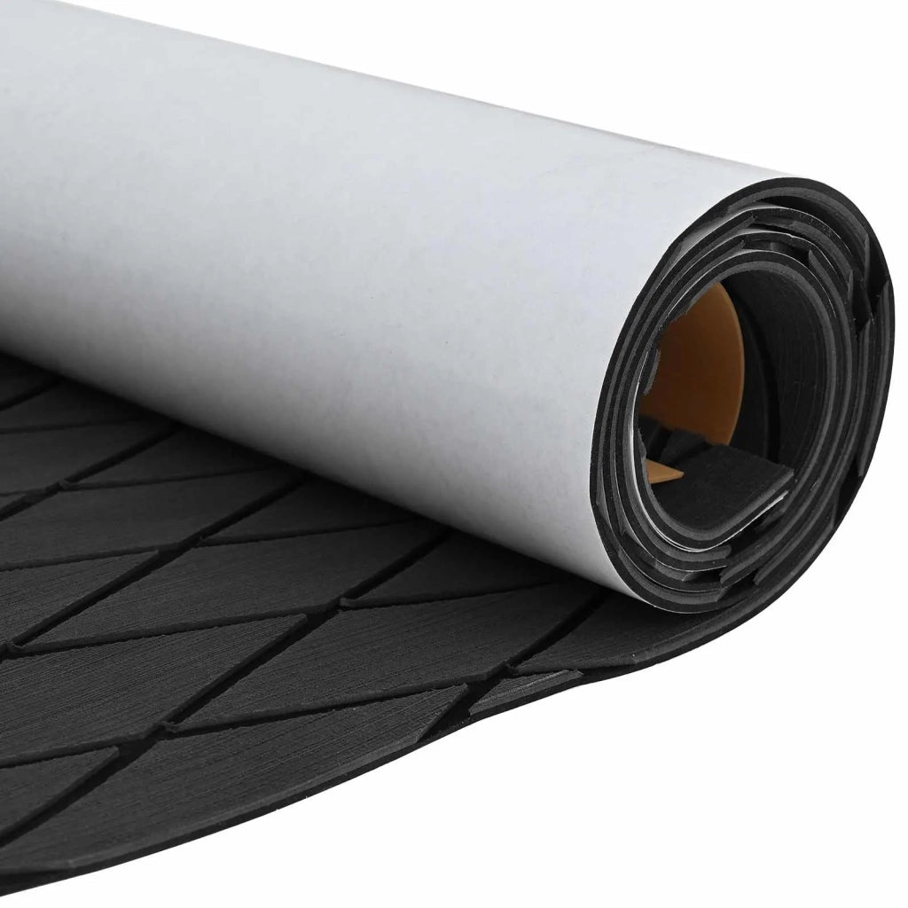 Tappetino per Barche Rigato Grigio Scuro e Nero 190 x 70 cm EVA 42052313