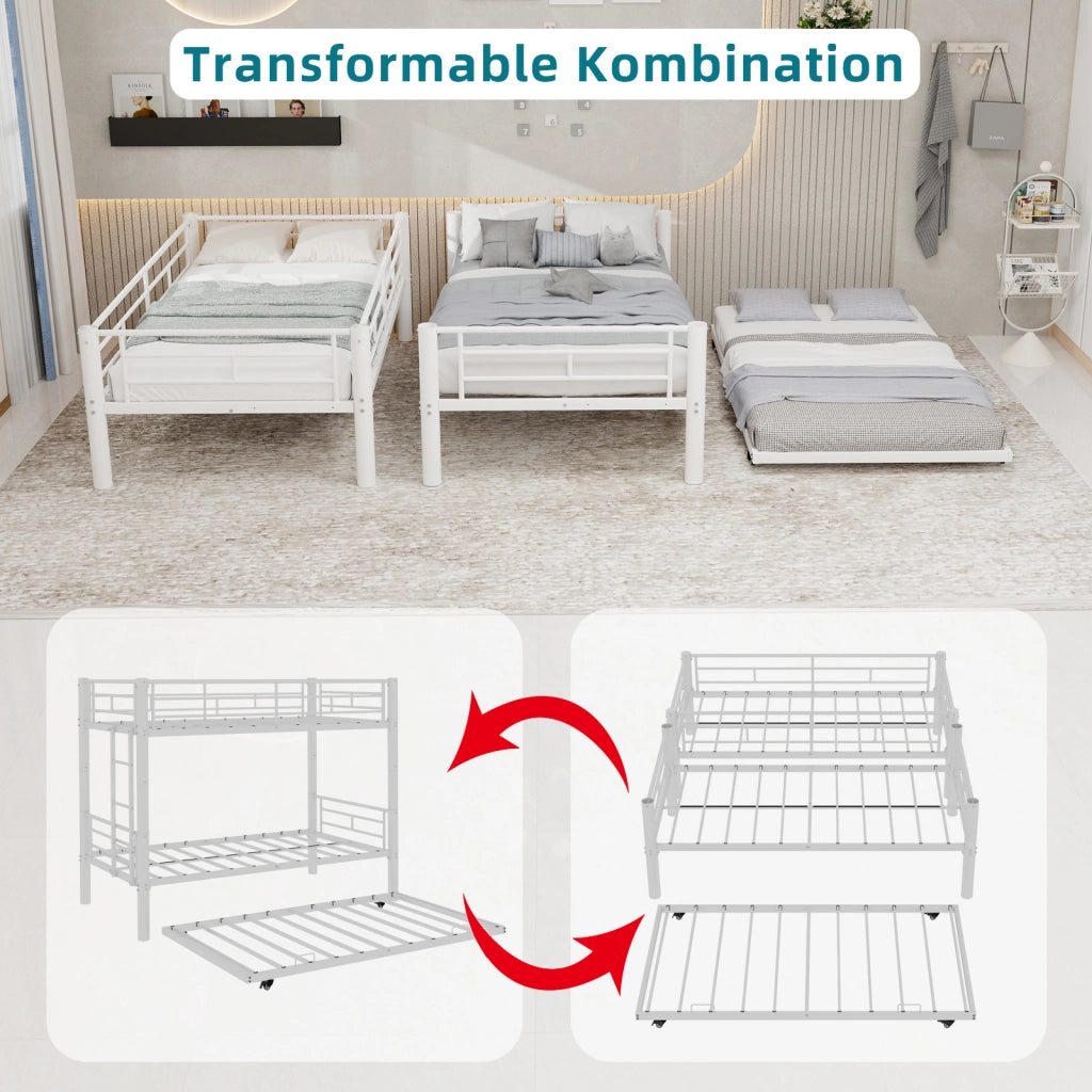 LETTO A CASTELLO 196x103x156 cm Ferro Bianco