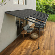 Canopia Sierra Cabrio Pergola Addossata in Alluminio 3X5.6 m Struttura grigia / Pannelli grigio opaco