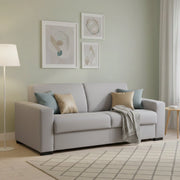 Alcatraz, Divano Letto 2 Posti Sfoderabile, 160x95 cm Grigio