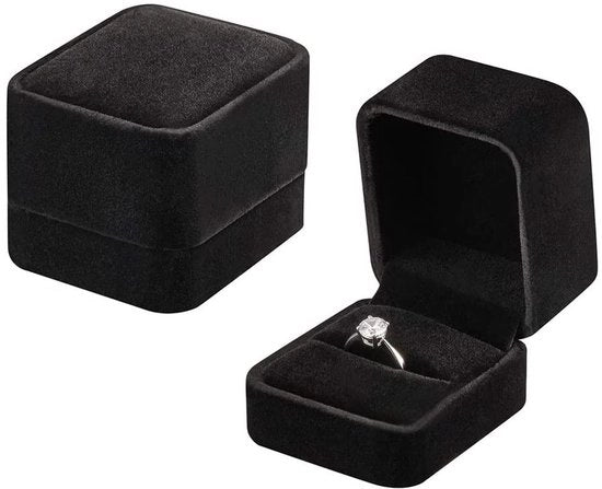 Scatola per Anelli Elegante - 50 x 55 x 45 mm - Ideale per Proposta di Matrimonio - Sostenibile - Confezione