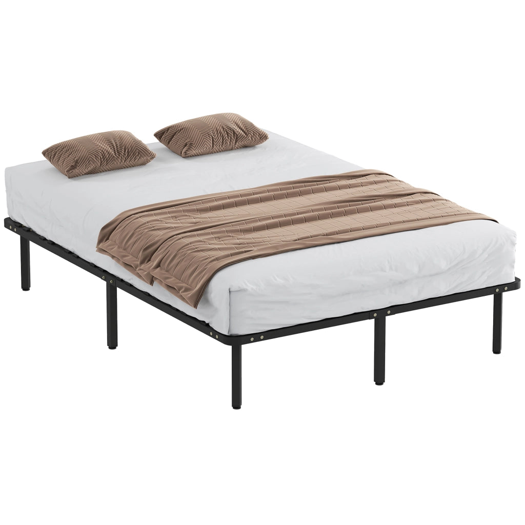 Letto contenitore matrimoniale 160x200 ¨C zephmum ¨C nero struttura metallo rete doghe