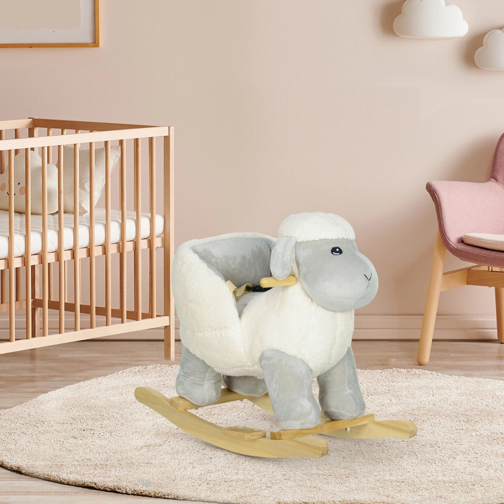 Cavallo a Dondolo Bambini Grigio con Suoni ¨C zephmum ¨C 18-36 Mesi