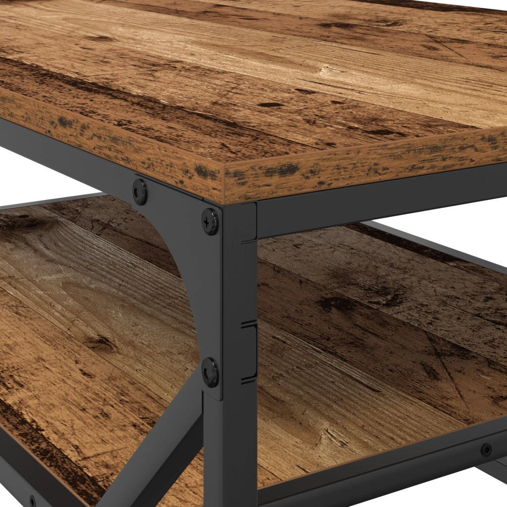 Tavolino da caffÃ¨ in legno riciclato 90x50x40 cm in legno ingegnerizzato