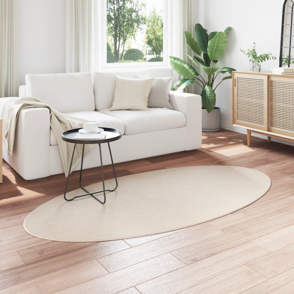 Tappeto 'HUARTE'Beige 100x200 cm Ovale di