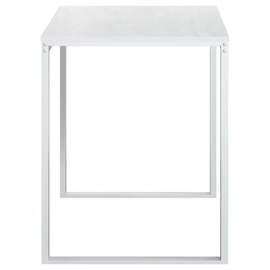 Scrivania per Computer Bianca 110x60x73 cm in Legno Multistrato 30197