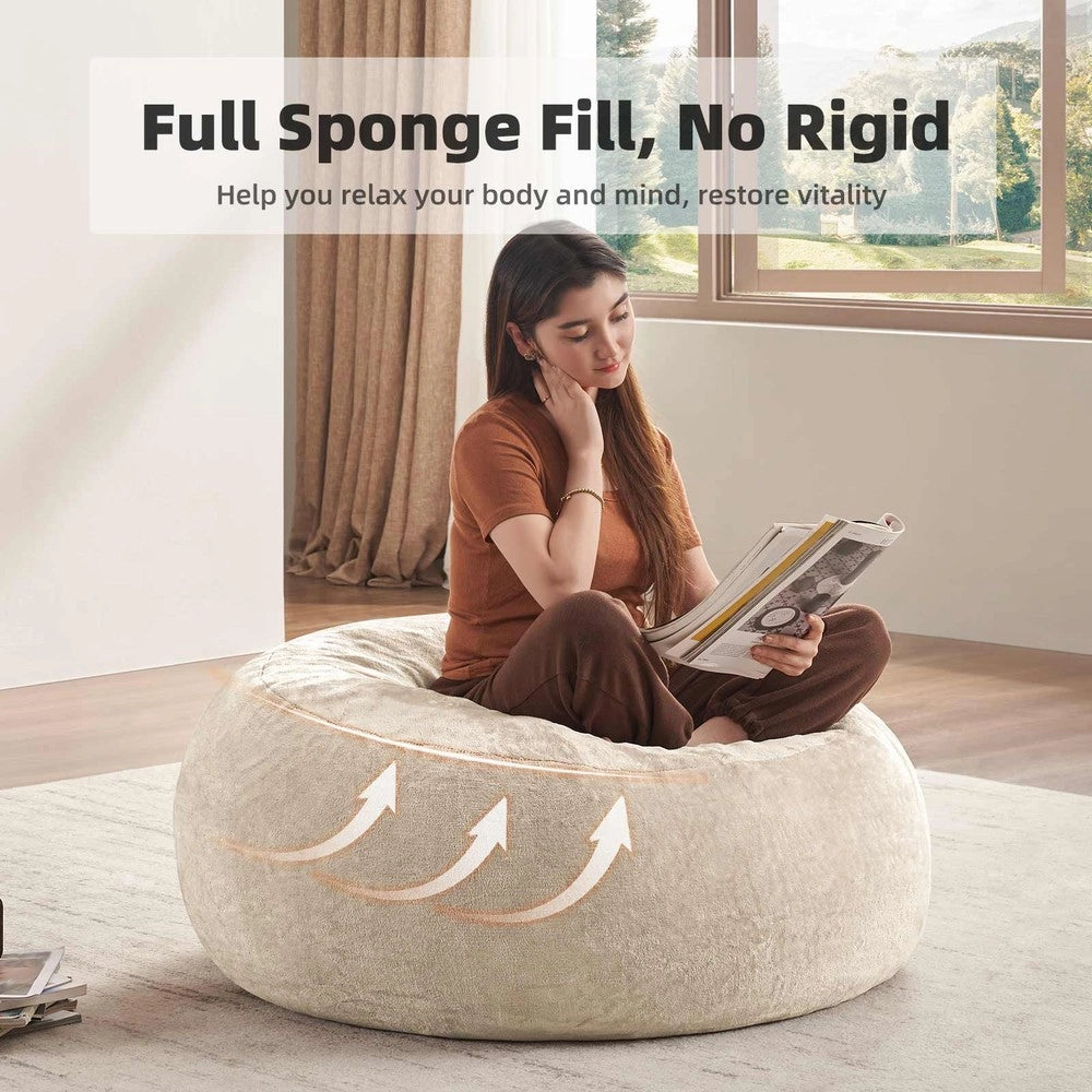 Pouf Sacco Poltrona ¨C MINIMAL ¨C Tessuto Morbido, Grigio