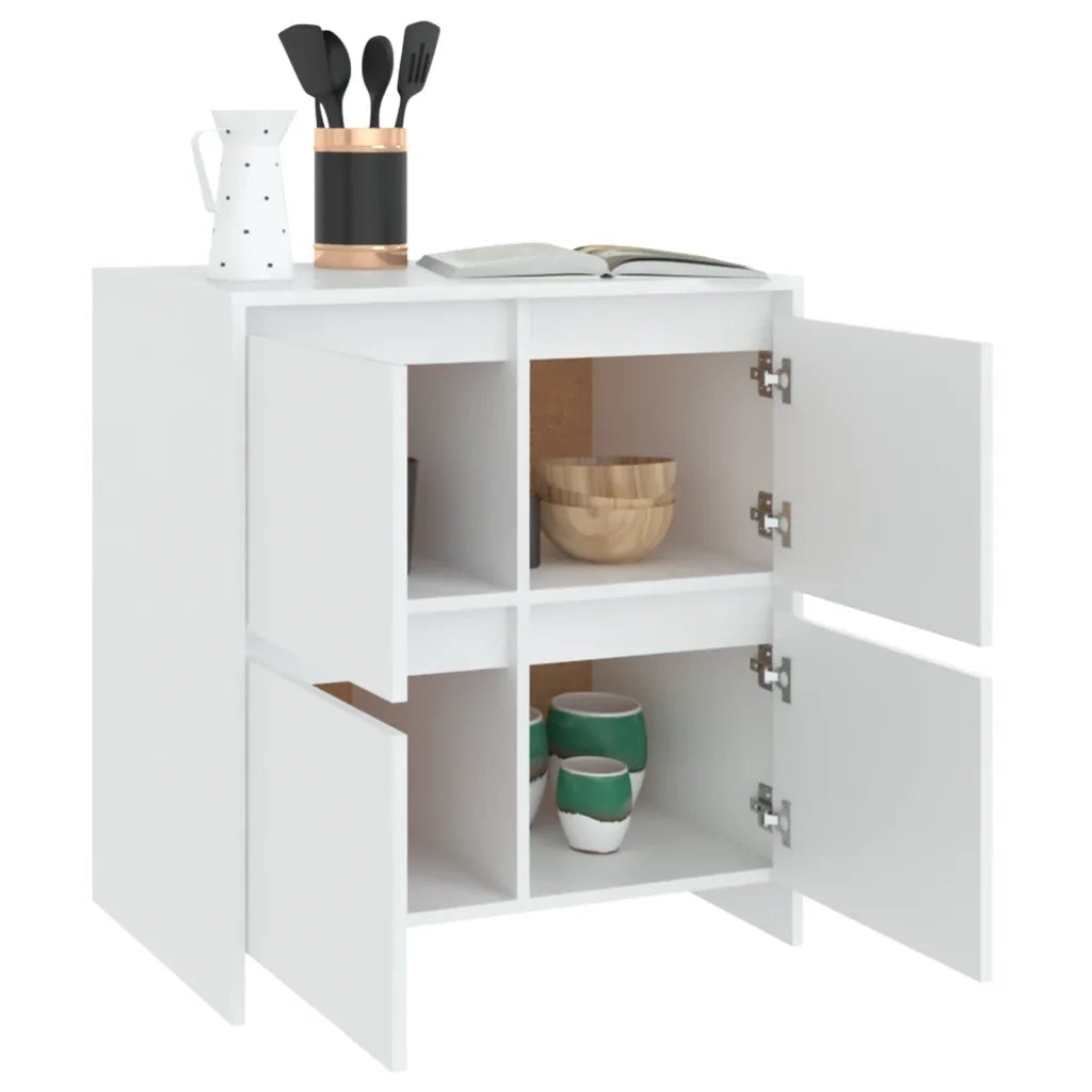 Credenze 2 pz Bianche 70x41x75 cm in Legno Multistrato cod mxl 19784