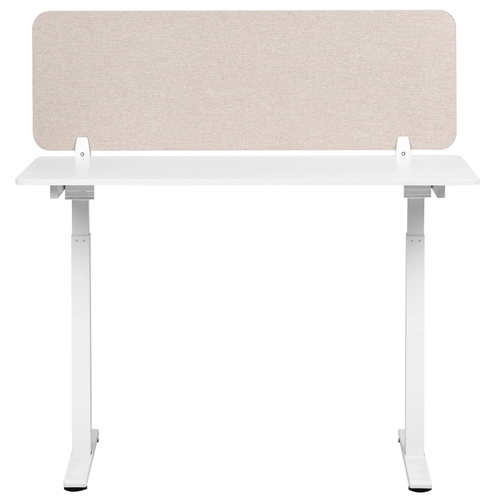 Pannello Divisorio Fonoassorbente per scrivania in PET beige 120 x 40 cm tavolo ufficio