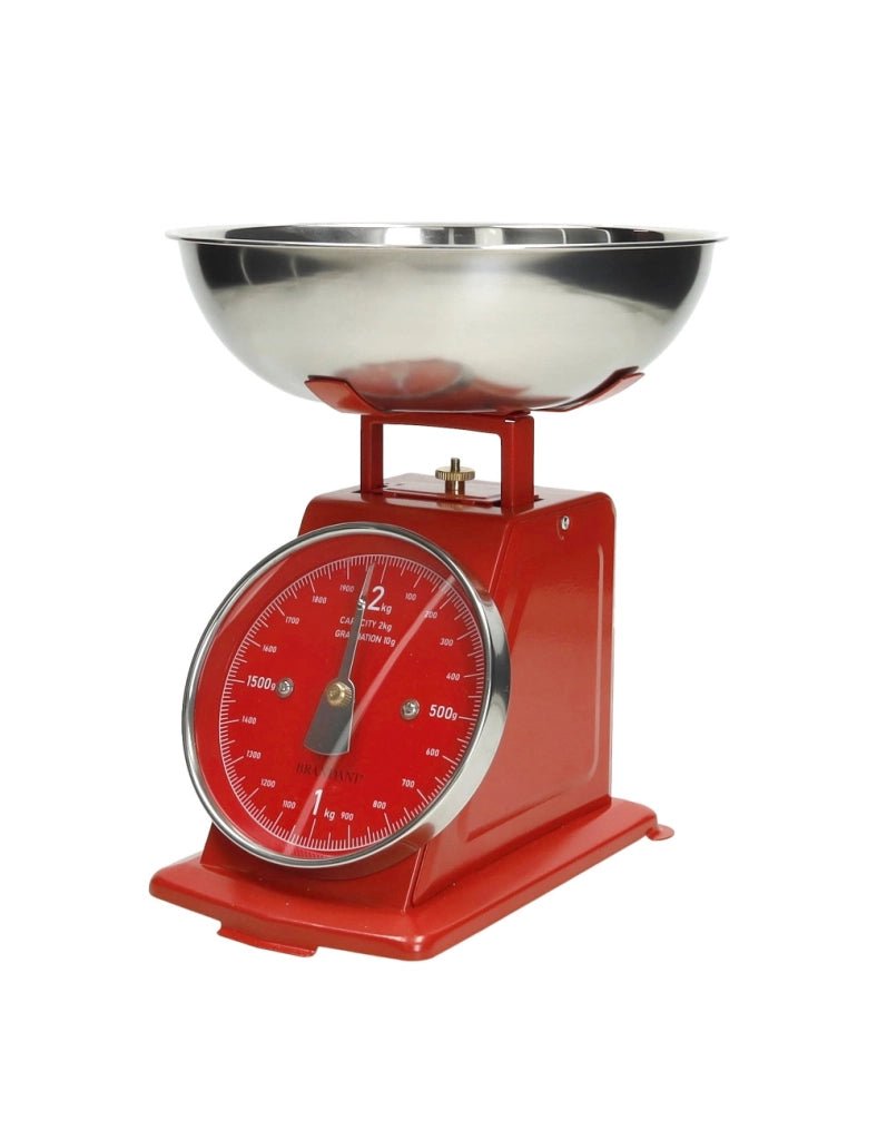 Bilancia vintage rossa opaco inox