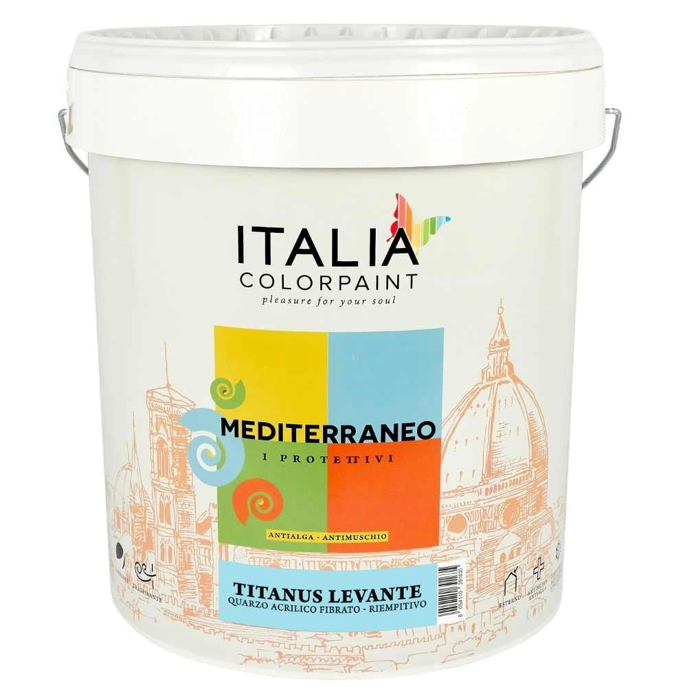 Titanus levante quarzo acrilico fibrato riempitivo mediterraneo antialga *** tinta bianco, contenuto litri 4, confezi...